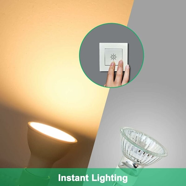 6 stk. LED GU10, 40W Halogenækvivalent, 5W 6500K LED Spotlight Pære