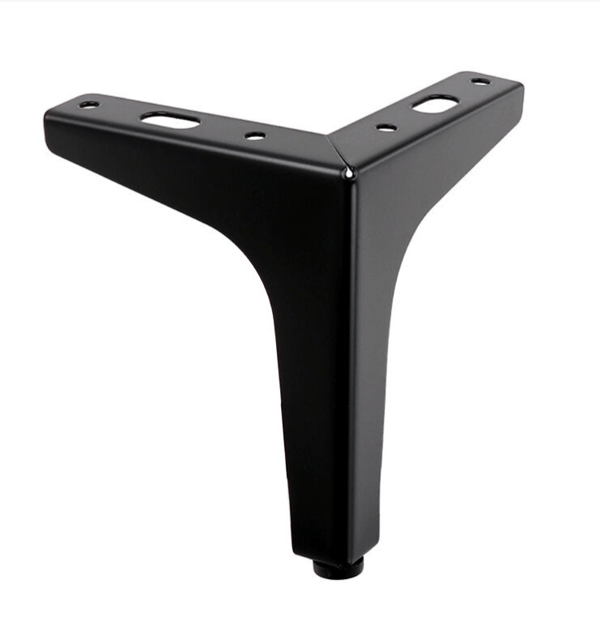 Sæt af 4 10cm Sorte Metal Møbelben til Skab, Sofa, Kaffebord