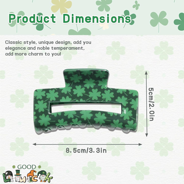 Patrick's Day hårklemme grønn lykkekløver hårklemme hårnål mote fløyel smell smell barrettes solide side hårklemmer for Gi