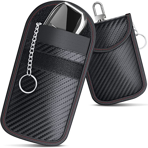 2-pack RFID-signalblockerande fodral i vattentätt läder, Tri