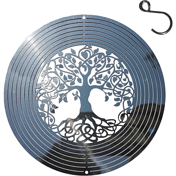 3D Metal Vindhængende Spinner, Solspiral Vindklokker, Vindskulptur