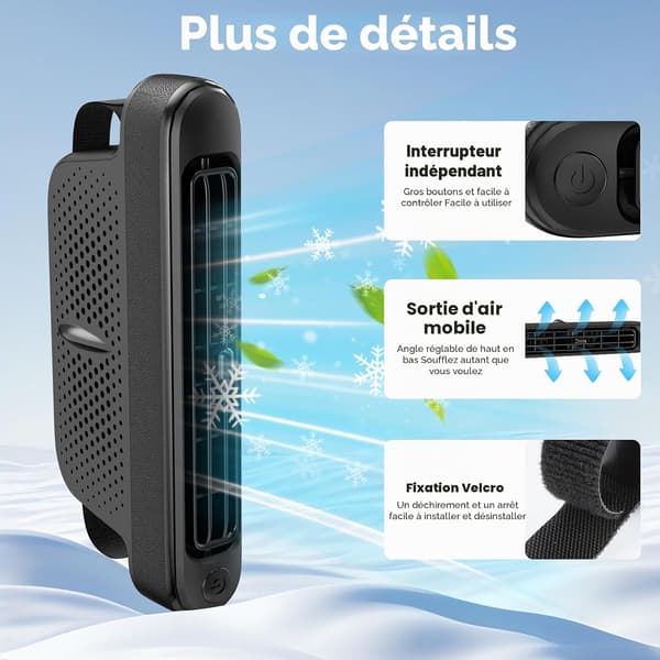 Bil køleventilator, USB bilventilator, elektrisk bilventilator med 3 hastigheder, køleluftventilator