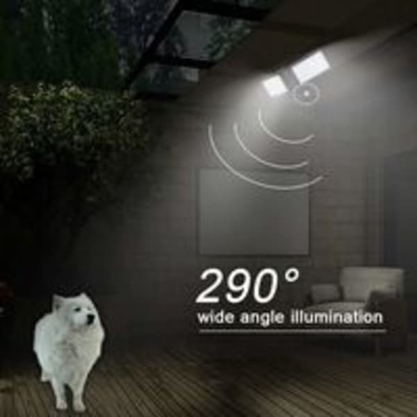LED Flomlys med Justerbar Bevegelsessensor, Dobbelhode LED Flomlys