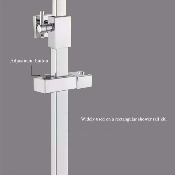 Skyv dusjhodeholder for skinne - 18x30mm - Utskiftbar Recta