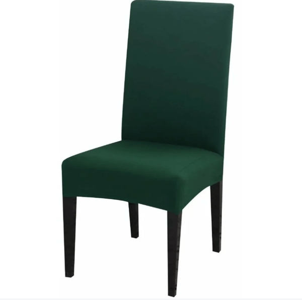 (Mörkgrön) Set med 2 Stretch Stolsöverdrag, Universal Matstolsöverdrag