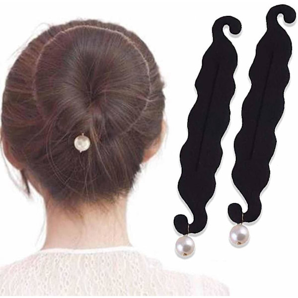 Set med 2 Hårflätade Verktyg, Frisyr Donut Bun Maker, Fashion H