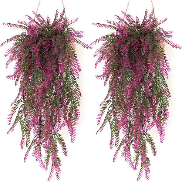 Ocean 2 stykker , lilla , kunstig bregneplante Falske planter Deco