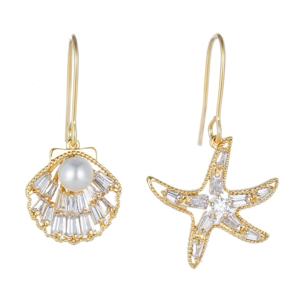 Ocean Collection Sea Starfish and Shell with Natural Freshwa