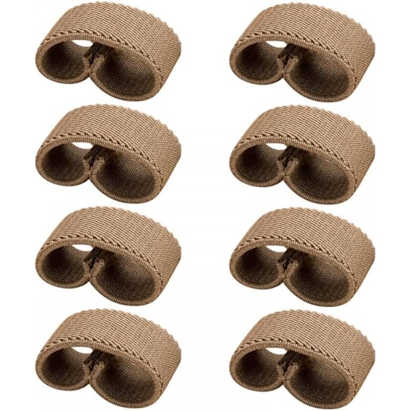 Pakke med 8 elastiske beltestropper, taktisk karabinkrok for 2,5 cm brede belter
