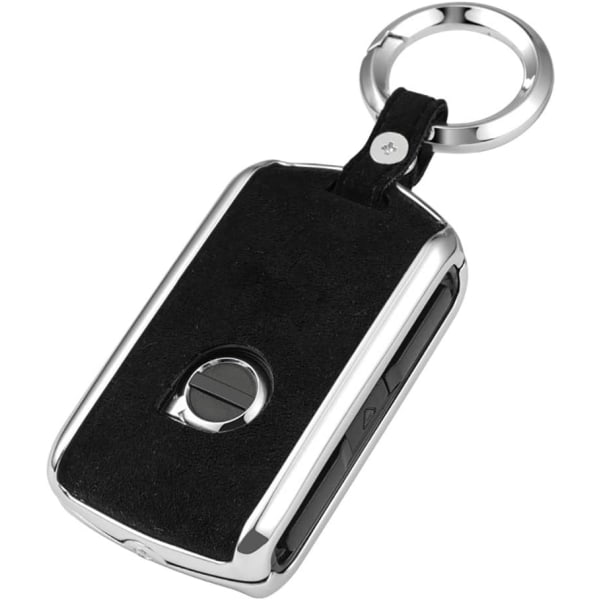 Ocean Volvo nøglecover (sort) zinklegering læder nøglefob cover
