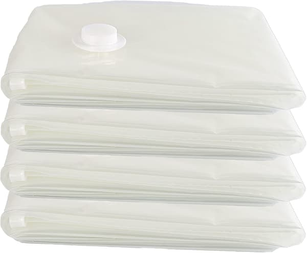 Set med 4 Vakuumförvaringsväskor 50x70cm, Återanvändbara Vakuumförvaringsväskor