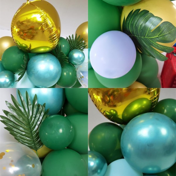Jungle skov balloner 106 stykker grønne fødselsdag Arch Kit Blade