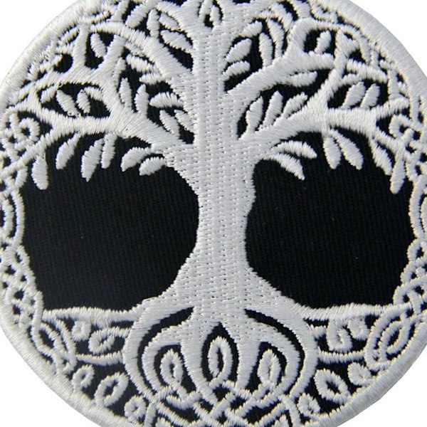 Livets Træ i Nordisk Patch Broderet Badge Jern På Sy På Emblem