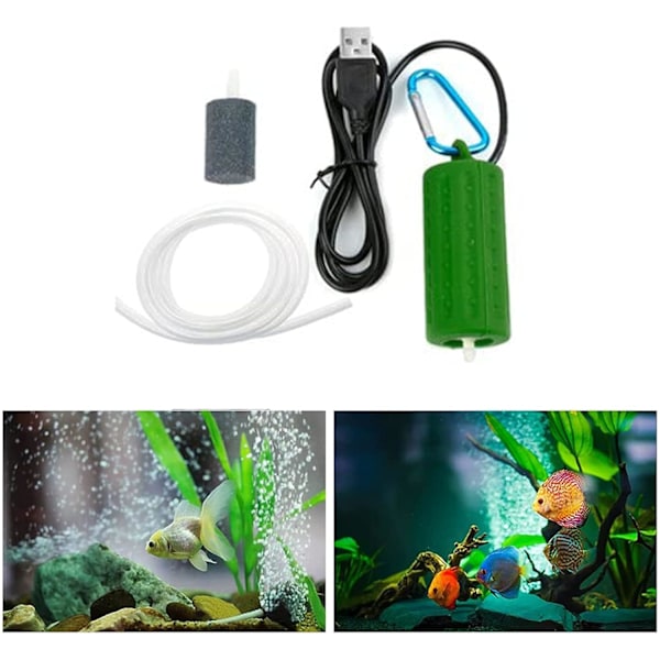 1W Mini Bærbar USB Akvarium Luftpumpe USB Oksygenpumpe Ultra-Stille