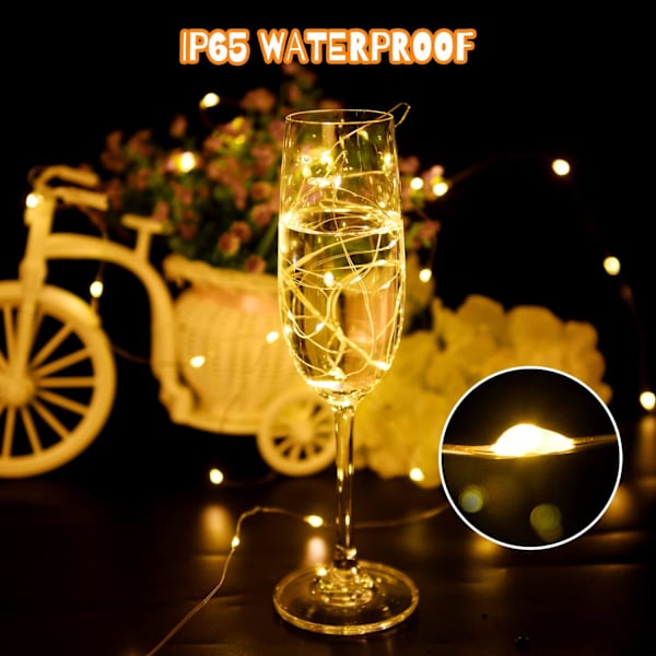 LED-ljusslingor, 2M 20LED Ljusslingor IP65 Vattentäta LED-slingor