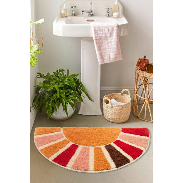 Bohemisk Halvcirkel Badmatta (16\" x 30\"), Söt Bohemisk Badmatta
