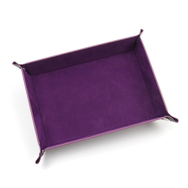 Kaksisivuinen Noppa-alusta (Violetti), Taittuva PU-nahka ja Taivaallinen Sametti