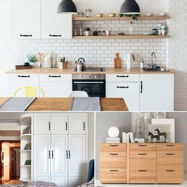 Sæt af 8 Møbeldørgreb 96mm Aluminium Legering Moderne Skuffe