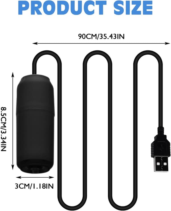 Mini USB Luftpumpe Oxygenpumpe: Bærbar Oxygen Luftpumpe med Dobbelt
