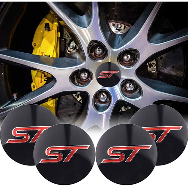 St Logotyp Emblem 4st 54mm Bilhjul Center Navkapslar Dekal för F-