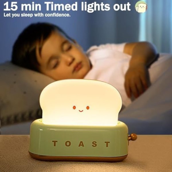 Barns nattlampa Toast LED Baby Night Light Uppladdningsbar Ch