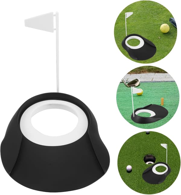 Golfputtkopp med flaggor, bärbar golfputter för inomhus- och gräsmattaövning, hemutrustning för förbättring