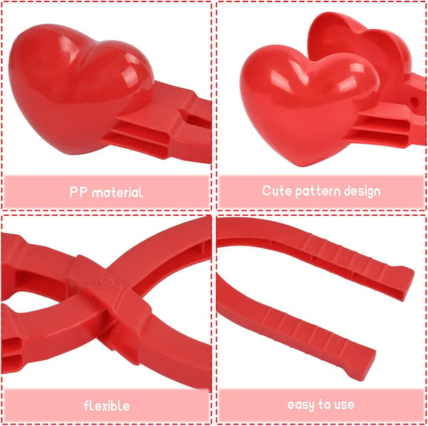 2 stk. Sneboldsformere, Hjerte Sneboldklips, Sneboldklips, Sneboldsformere