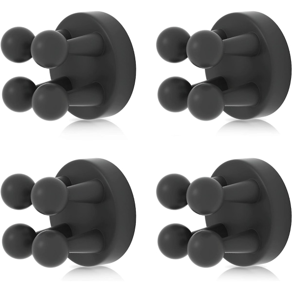 4 st silikon tandborsthållare (mörkgrå) multifunktionskrok Wa