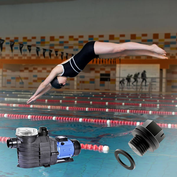 4 Pak SPX1700FG Pool Dræn Pump Rørprop Drænpropper med Pakninger til Swimmingpool Vedligeholdelse Badekar Spa Hjemmeforbedring