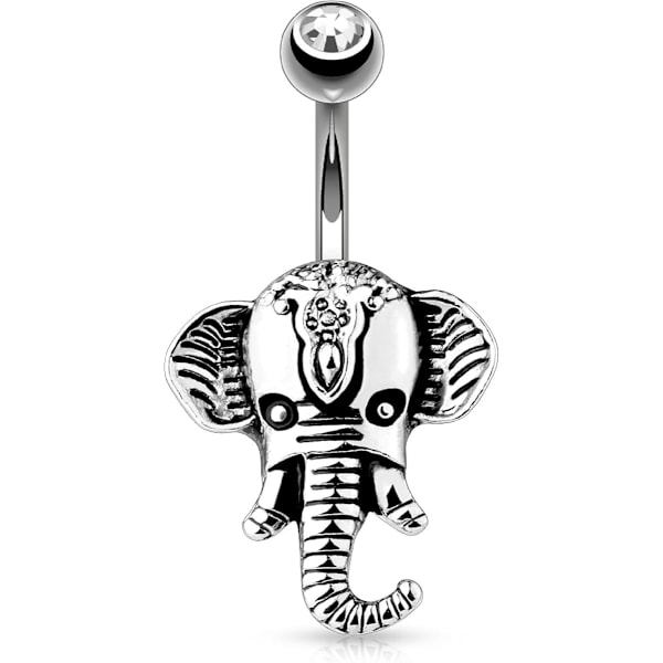 Stål Elefant Navlepiercing