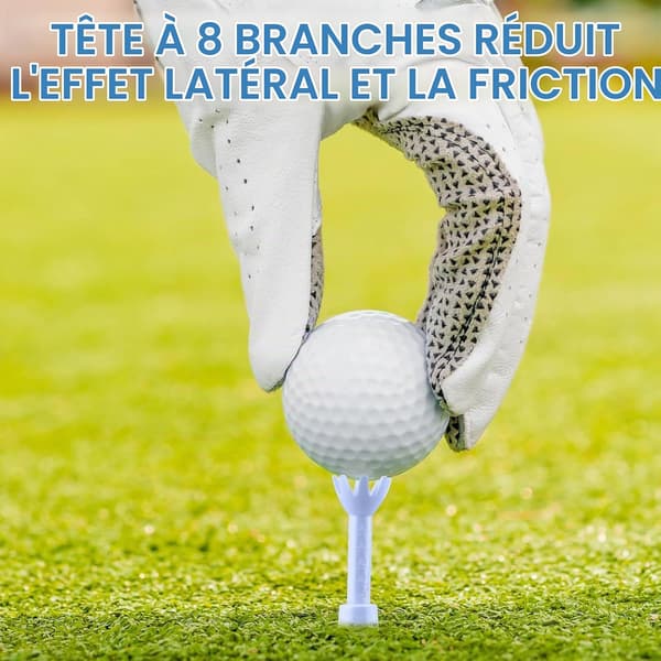 2-delt justerbar golf-tee, golfsimulator-tee til træningsmåtte, boldpind, Flightpatch træningstilbehør til herregolfspillere