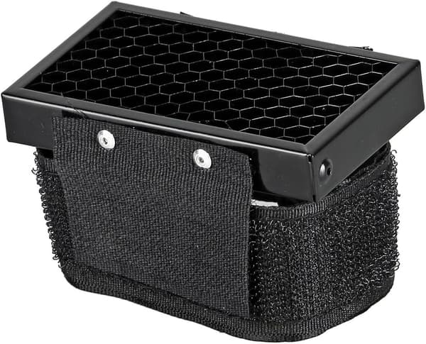 Honeycomb gitterdiffuser kompatibel med Nikon Canon Yongnuo Sony Speedlights - Sort