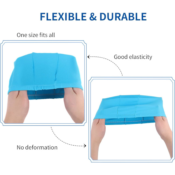 2-pack Badmössa, Elastisk Badmössa för Barn och Vuxna, Mjuk Polyester