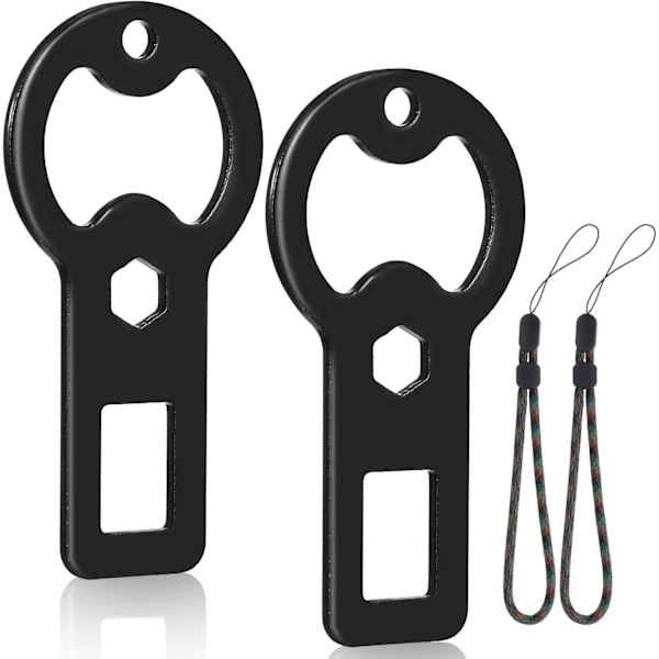 2-pakks rustfritt stål flaskeåpner med 550 paracord-snor, flat flaskeåpner i bulk, bartenderflaskeåpner, morsom personlig flaskeåpner