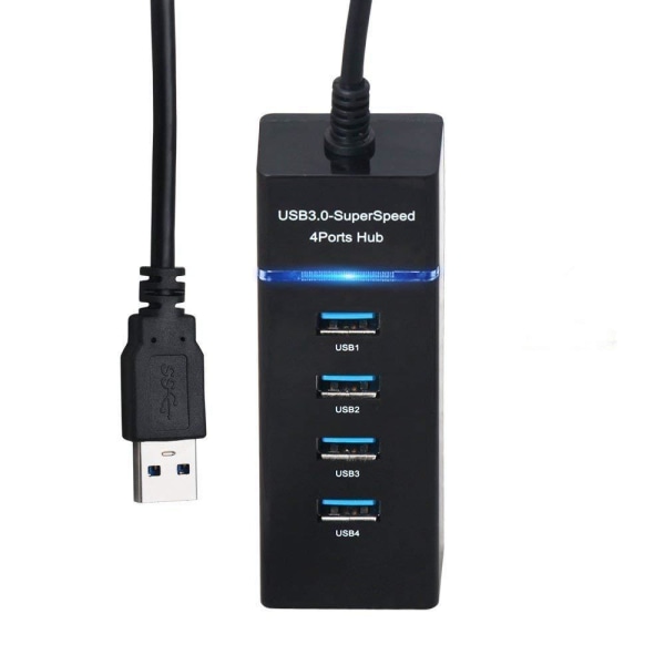 4 Grensesnitt 3HUB USB En Dra Fire Hub Splitter Datamaskin Bærbar E