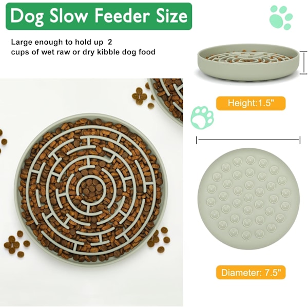 Slow Feeder Hundeskåle Silikone Maze Mad Sugekop Skål Foder Pet Puzzle Lick Mat til at Sænke Spisetiden for Medium Små Racer Hunde