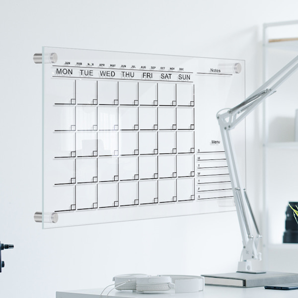 Akryylimuistilehtiö Weekly Plannerille, riippuva ilmoitustaulu, Clea