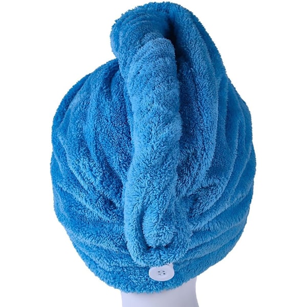 Microfiber Quick Drying Hair Towel Wrap - Super Absorbent Drastically Reduce Hair Drying Time