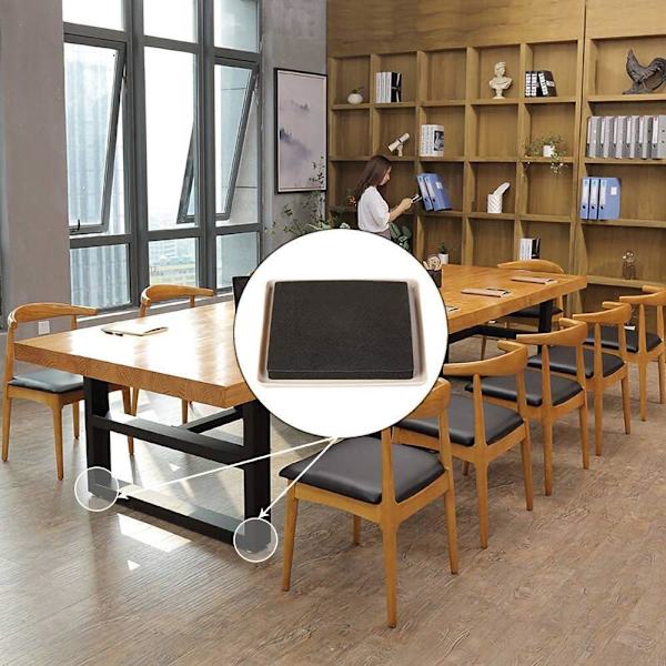 8 Pakk Gjenbrukbare Store Møbelglidebrytere for Tepper, 3,5 Tommer Kvadrat