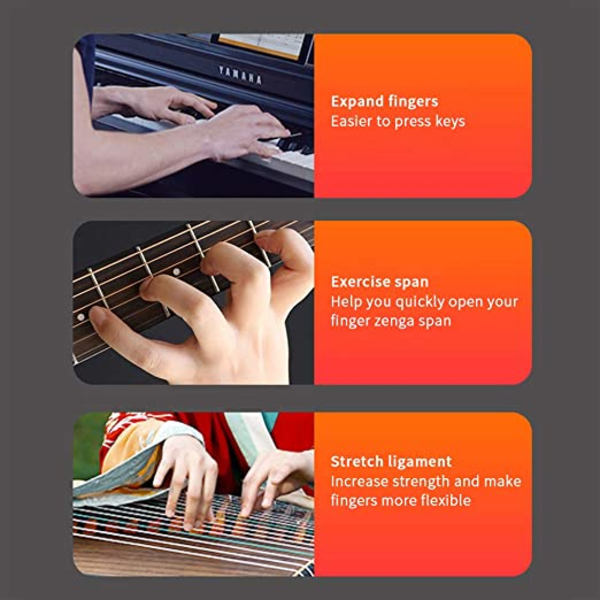 Justerbar fingerutvider for gitar