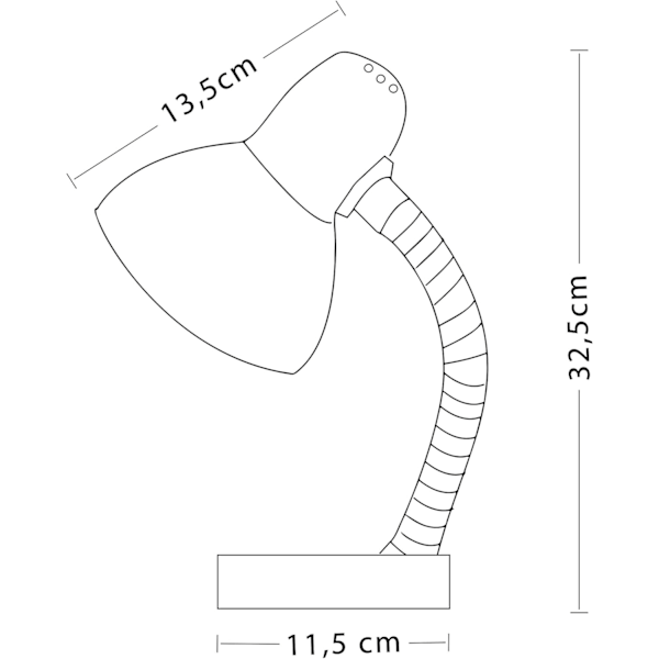Klemmelampe, E27 Pærebase, LED Kompatibel, Fleksibel Arm, med Kabel og Afbryder. Metal. Til Børneværelse, Skrivebord, Natbord, Sengelampe, Sort