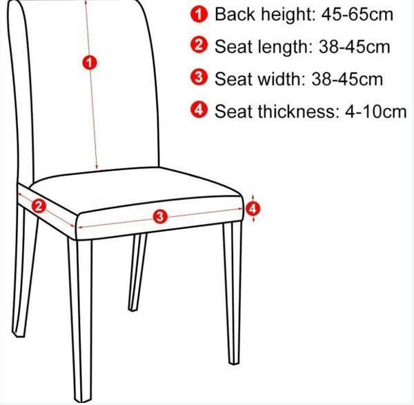 (Mörkgrön) Set med 2 Stretch Stolsöverdrag, Universal Matstolsöverdrag