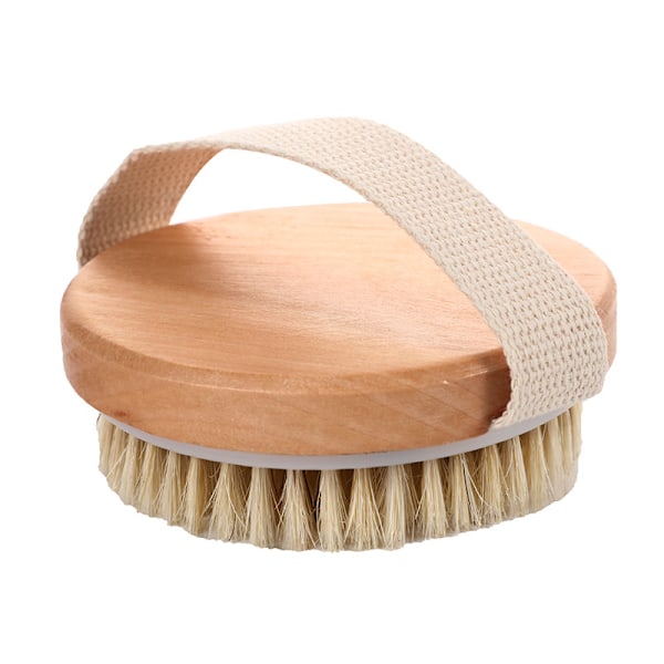 st Trä Exfolierande Torr Kroppsborste med Naturliga Borst Tar Bort Celluliter Död Hud och Främjar Cirkulation Skrubb och Torrborstning