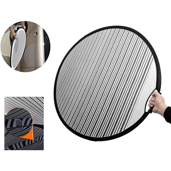 80cm Buckelreflektorbräda Vikbar Flexibel Linjerad Randig Buckelbräda Reflektorpanel för Bilbuckelkontrollverktyg