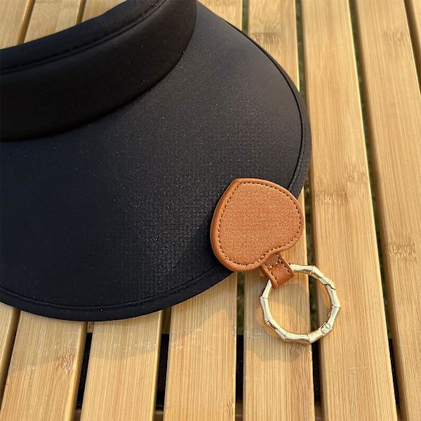(Brun) Rejsehatteclips, Rygsække, Håndtasker, Rejsehatte, Magnetisk