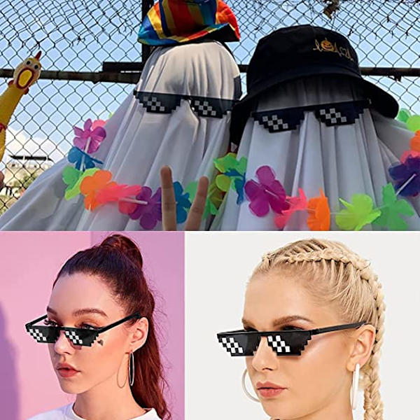 1 Kylmät Lasit Mustat Thug Life Aurinkolasit, Swag Lasit Unisex Su