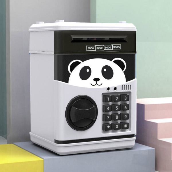 (Panda) Elektronisk pengalåda med lösenord, bankomat för bankomat Piggy B