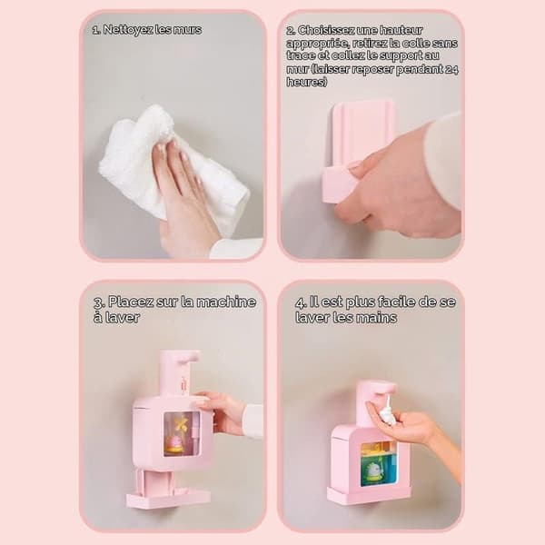 400ML Automatisk Sæbedispenser, Berøringsfri Automatisk Sæbedispenser, Smart Skumsæbedispenser til Køkken og Badeværelse