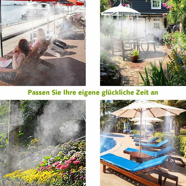 15M Dusjsystem, Patio Mist Maker Kjølende Dusjsystem Utendørs