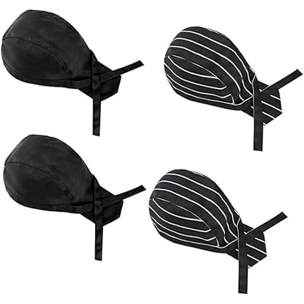 4 st Kockmössa Elastisk Kockmössa Justerbar Kockmössa Bomull Kockmössa
